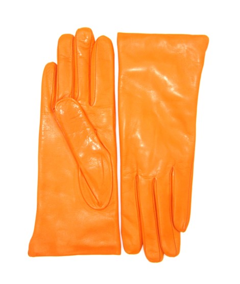 Sermoneta Gloves Guanto in Nappa foderato cashmere Arancio Moda
