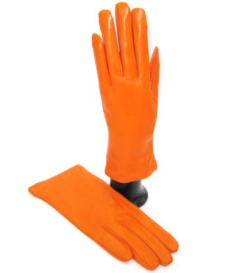 Sermoneta Gloves Guanto in Nappa foderato cashmere Arancio Moda