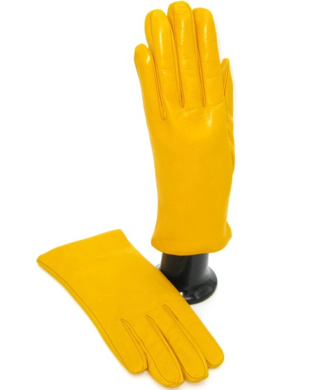 Sermoneta Gloves Guanto Nappa foderato cashmere Giallo Ocra 2025
