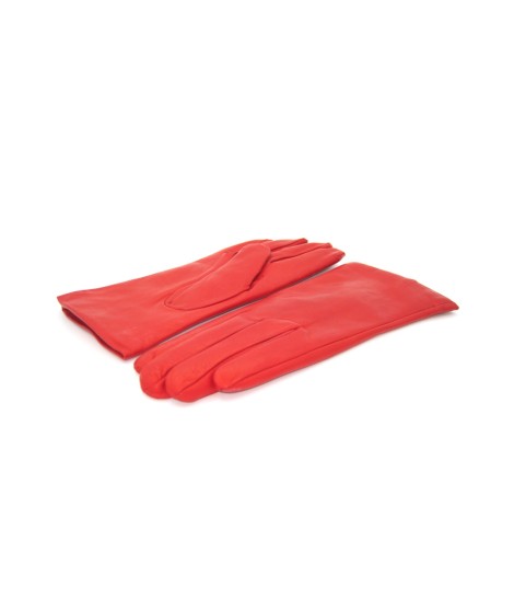 Sermoneta Gloves Guanto Nappa foderato cashmere Rosso In Linea