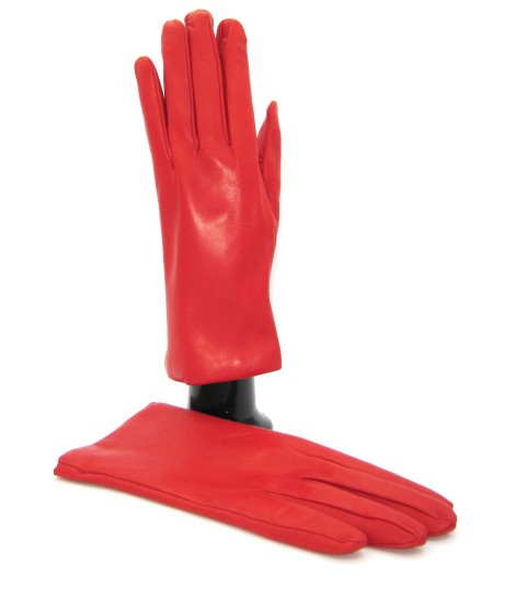 Sermoneta Gloves Guanto Nappa foderato cashmere Rosso In Linea