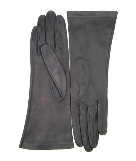 Sermoneta Gloves Guanto Nappa 4bt foderato seta Navy Consegna Veloce