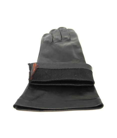 Sermoneta Gloves Guanto Nappa 4bt foderato seta Nero Promozione Limitata