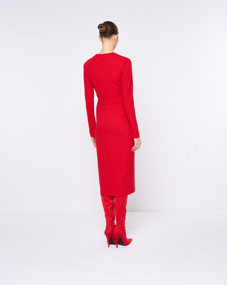 Silvian Heach Abito midi con scollo profondo Vendita Calda