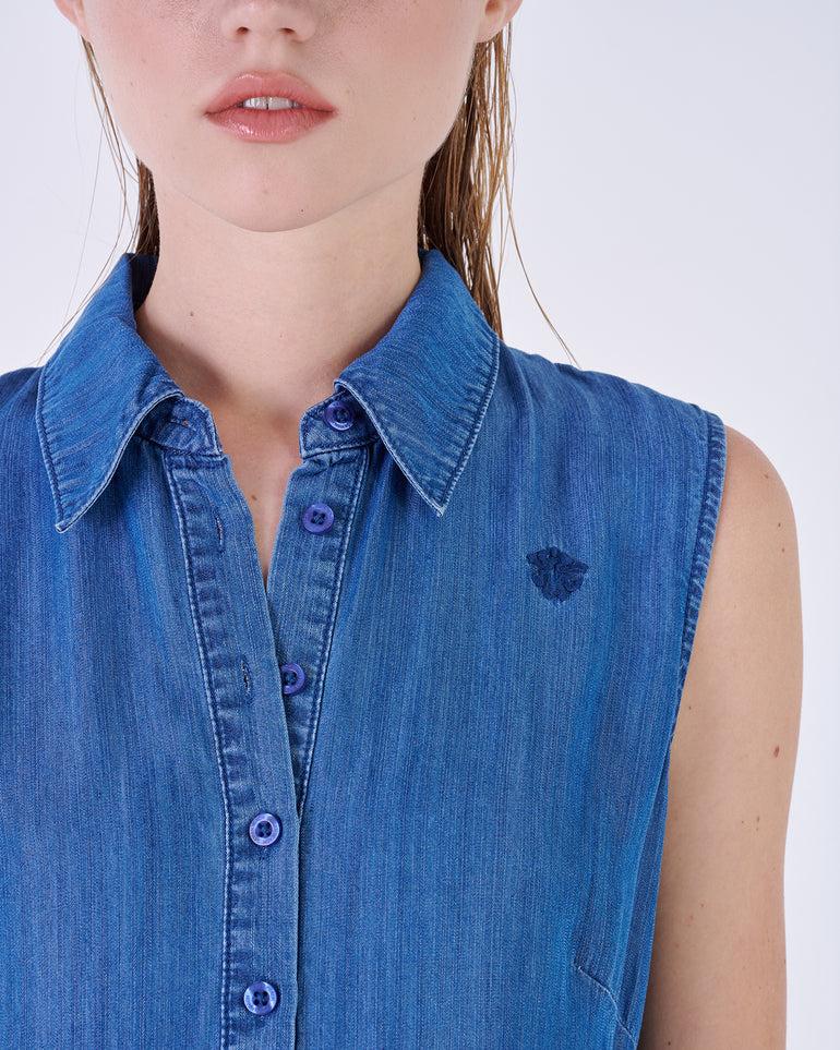 Silvian Heach Abito in denim Sconto