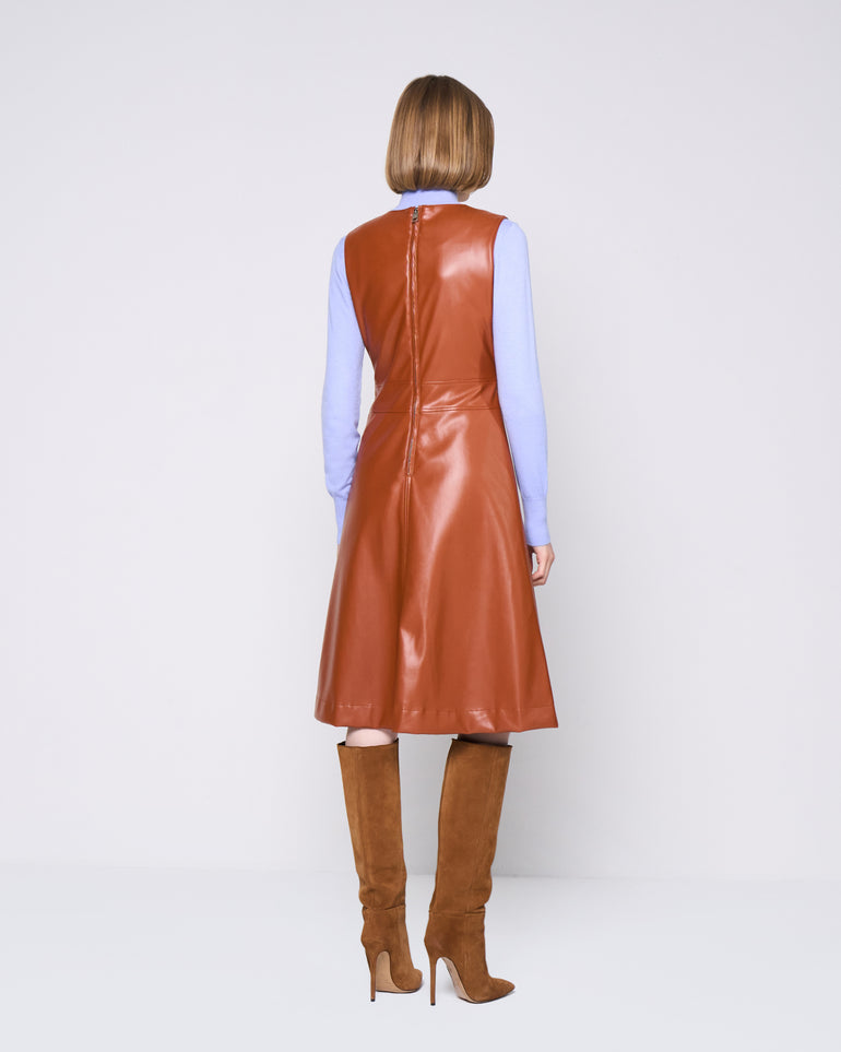 Silvian Heach Abito midi in ecopelle In Linea