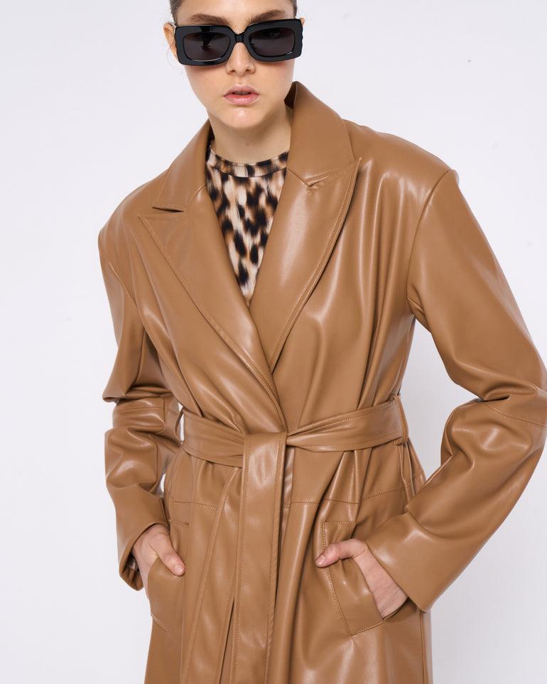 Silvian Heach Giacca lunga in ecopelle Promozione Limitata
