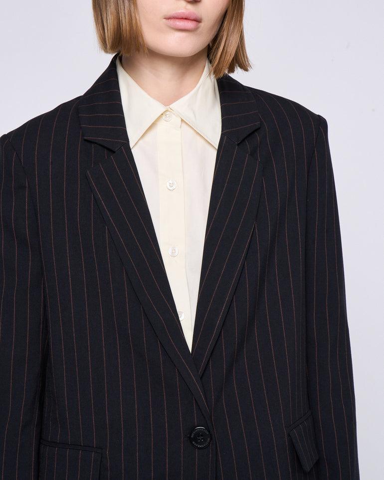 Silvian Heach Blazer monopetto gessato Saldi Di Fabbrica