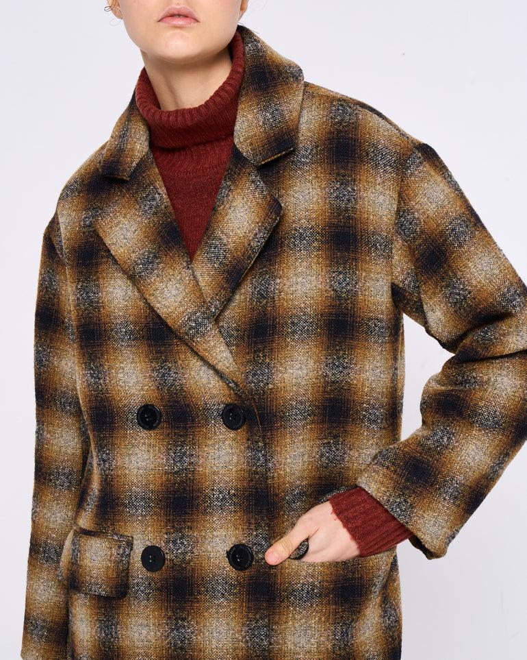 Silvian Heach Cappotto doppiopetto a quadri Liquidazione
