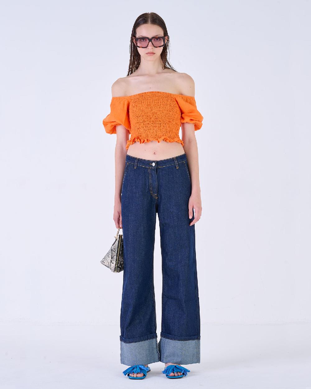 Silvian Heach Top con elastico arricciato Saldi Di Fabbrica