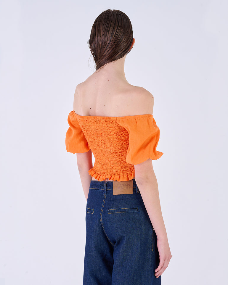 Silvian Heach Top con elastico arricciato Saldi Di Fabbrica