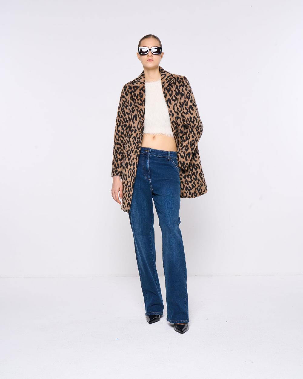 Silvian Heach Cappotto monopetto leopardato Qualità Garantita