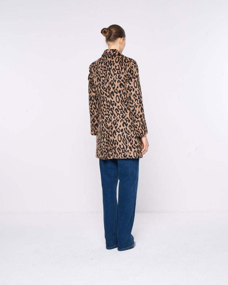 Silvian Heach Cappotto monopetto leopardato Qualità Garantita