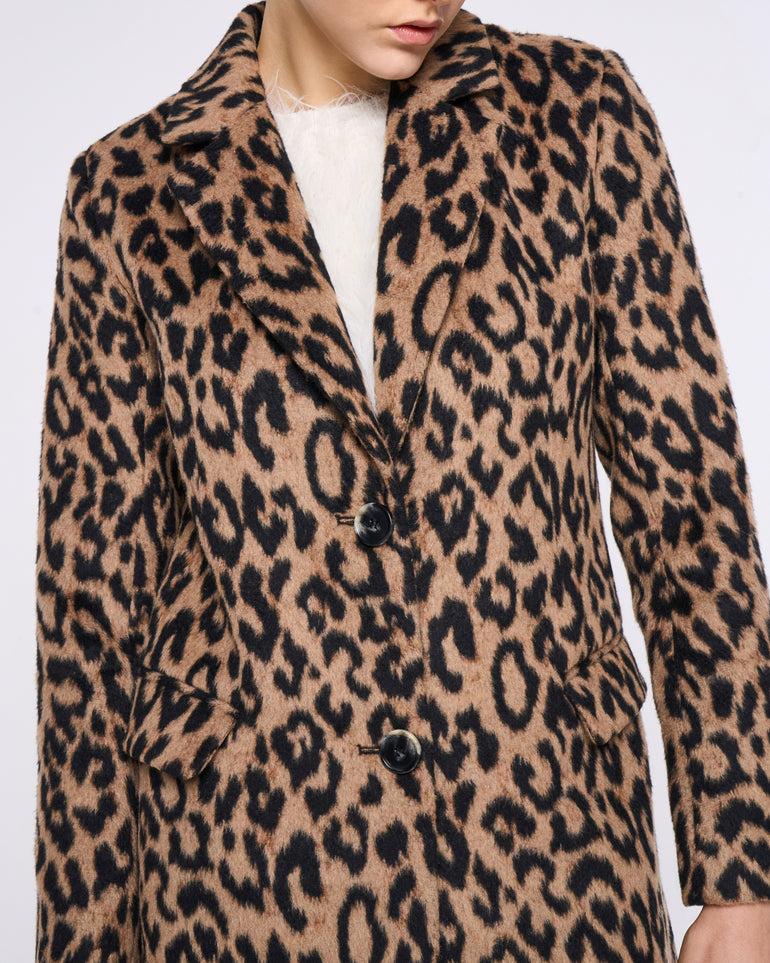 Silvian Heach Cappotto monopetto leopardato Qualità Garantita