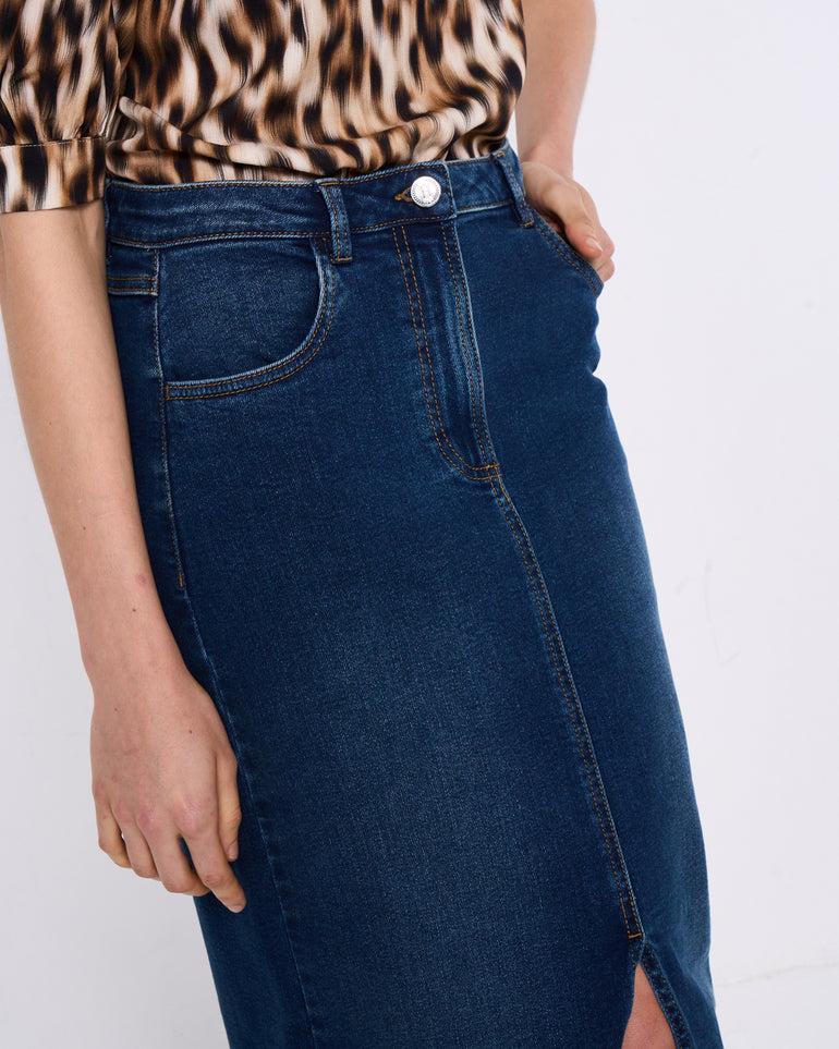 Silvian Heach Gonna lunga in denim Online