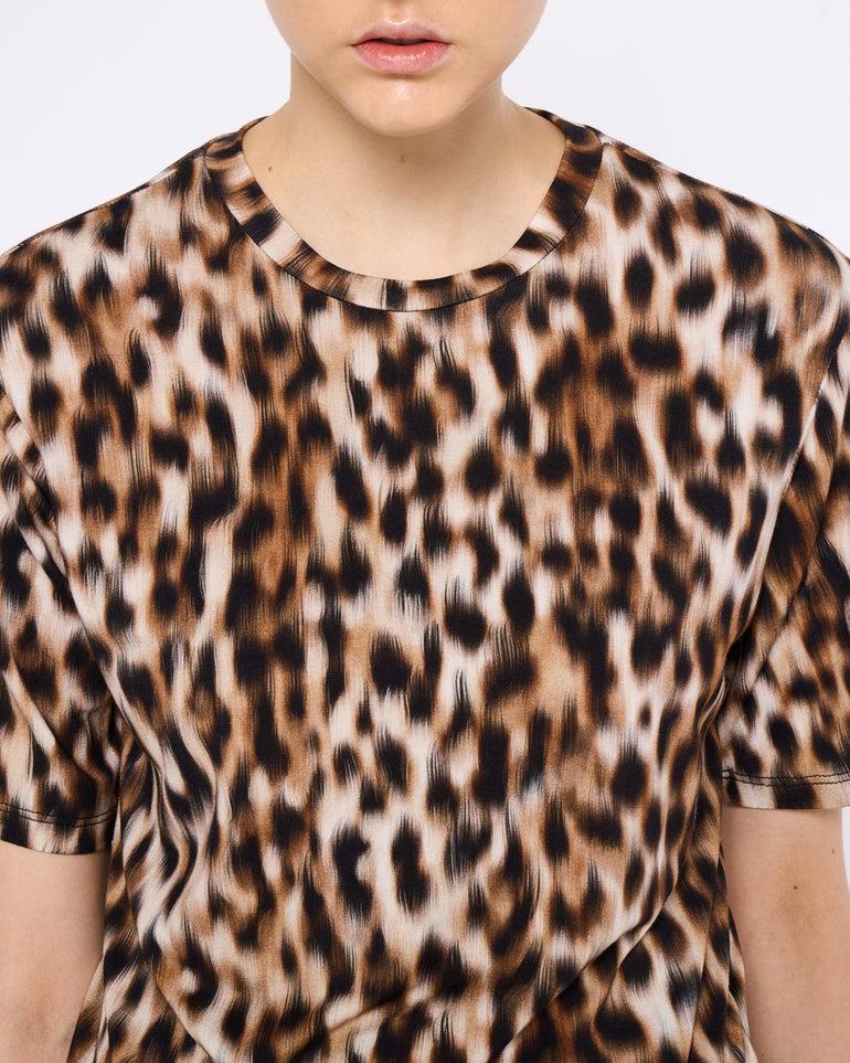 Silvian Heach T-shirt oversize leopardata In Saldo
