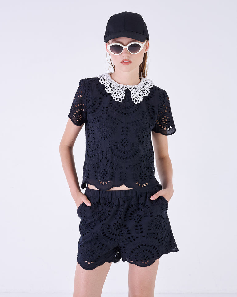 Silvian Heach Blusa in sangallo Consegna Veloce