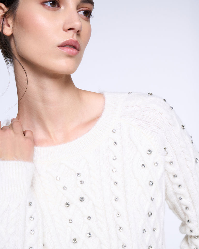 Silvian Heach Maglione con strass Qualità Garantita