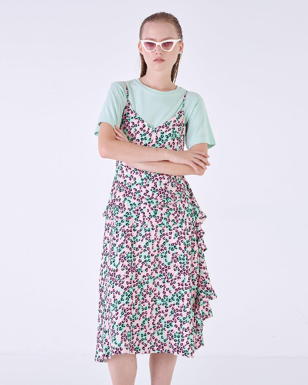 Silvian Heach Abito midi leopardato Offerta