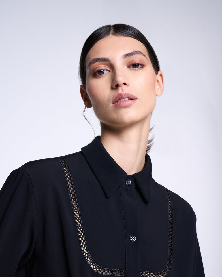 Silvian Heach Camicia con dettagli traforati Saldi Di Fabbrica