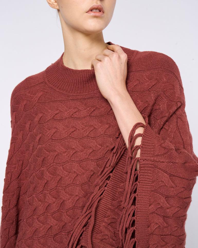 Silvian Heach Poncho in maglia intrecciata Hotsell
