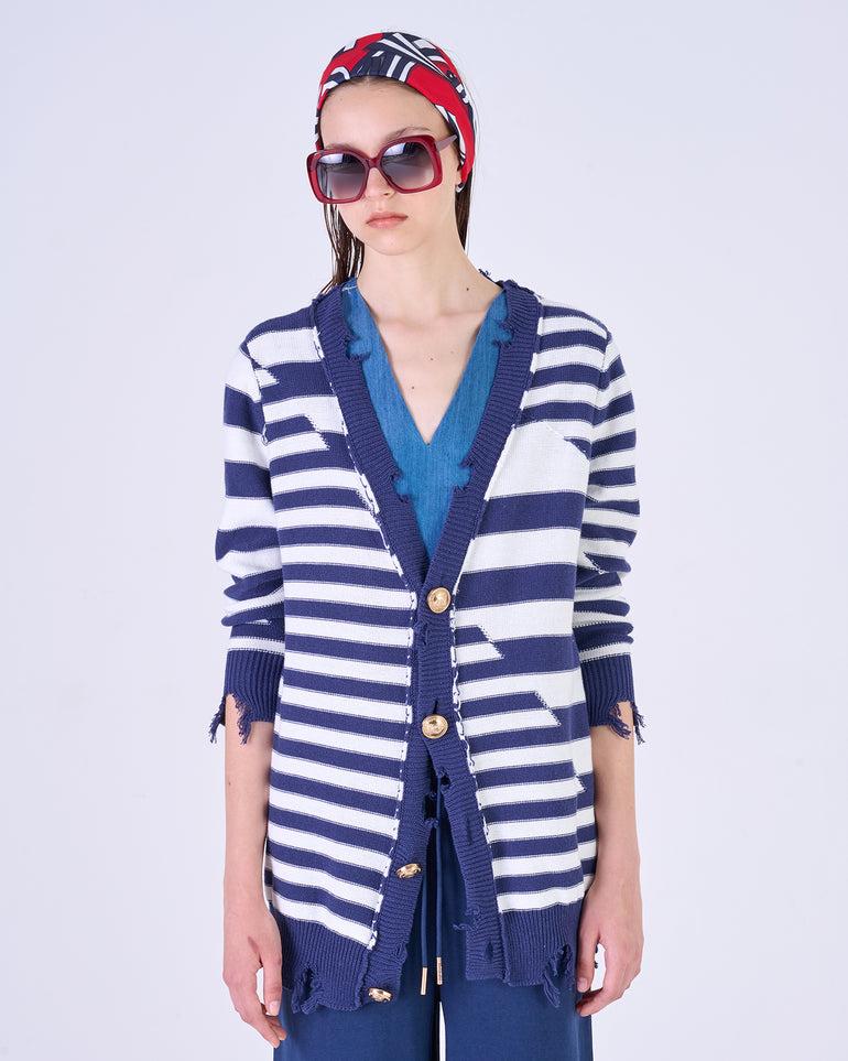 Silvian Heach Cardigan lungo a righe Qualità