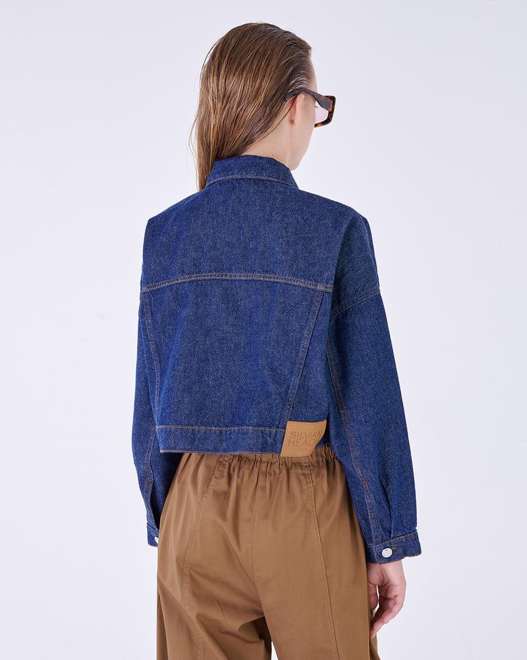 Silvian Heach Giacca cropped in denim Affare Del Giorno