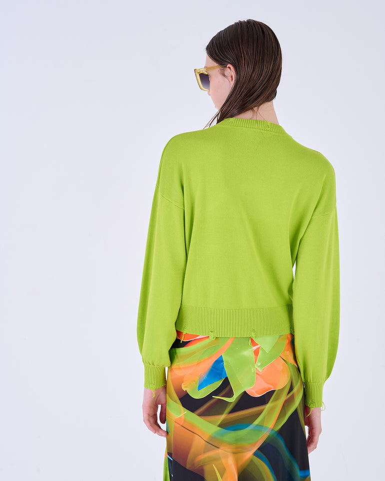 Silvian Heach Maglia con orli sfrangiati Italy