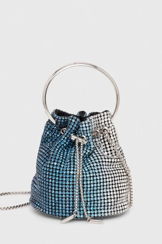 Silvian Heach Mini borsa a secchiello in strass Nuovo