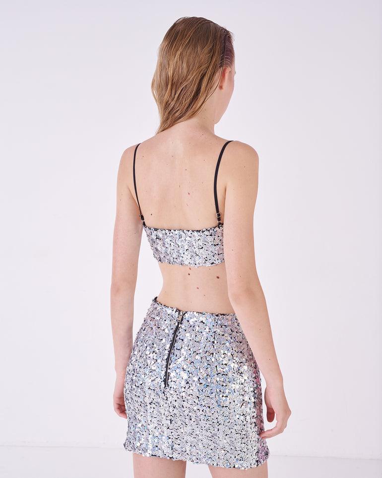 Silvian Heach Top crop con paillettes Vendita