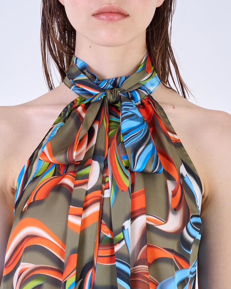 Silvian Heach Top stampato con scollo all'americana Offerta