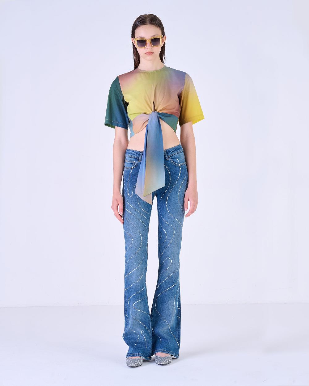 Silvian Heach T-Shirt crop multicolor Vendite Flash