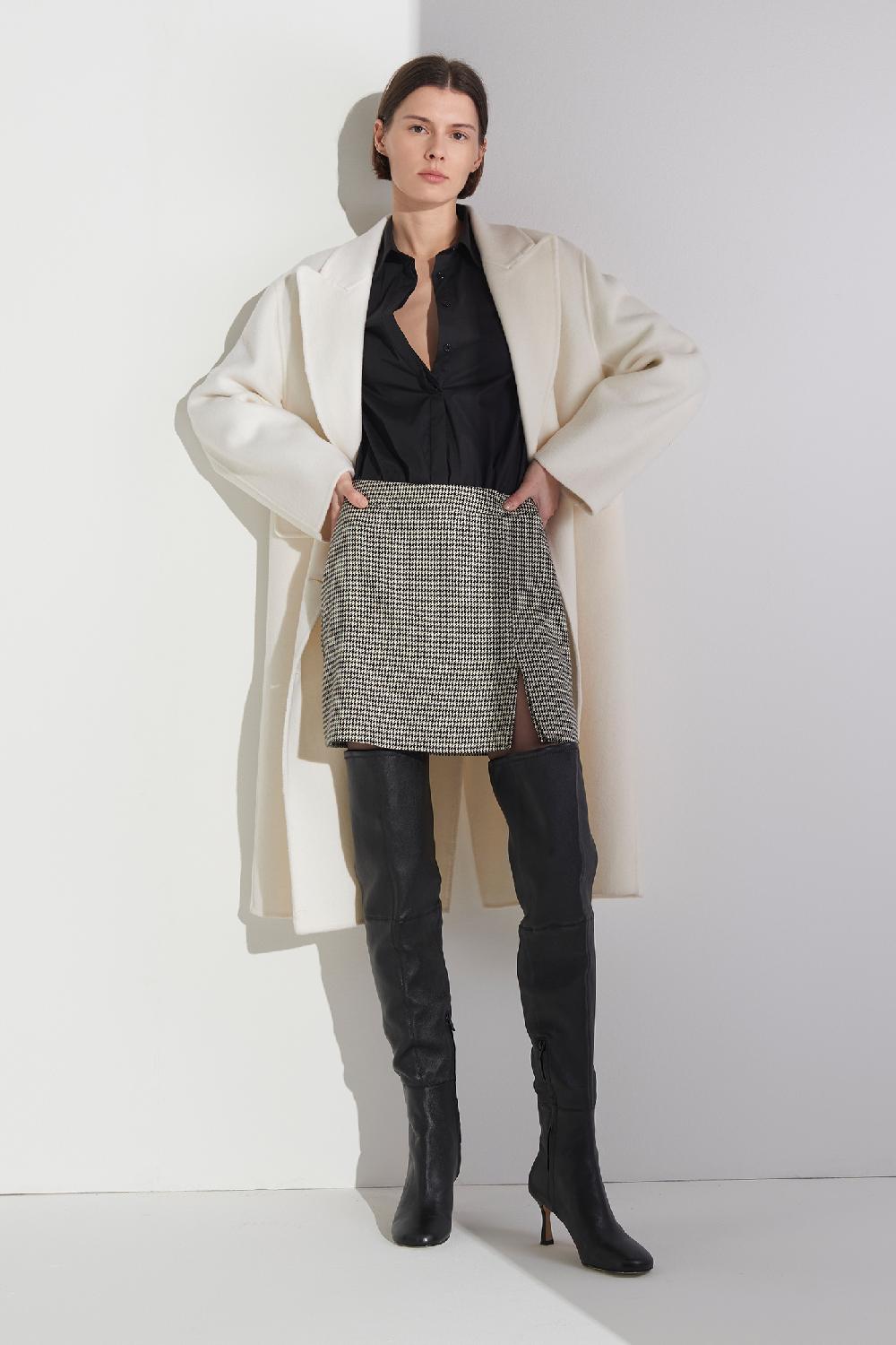 Soallure ABITO CAMICIA CON TESSUTI A CONTASTO Sconto