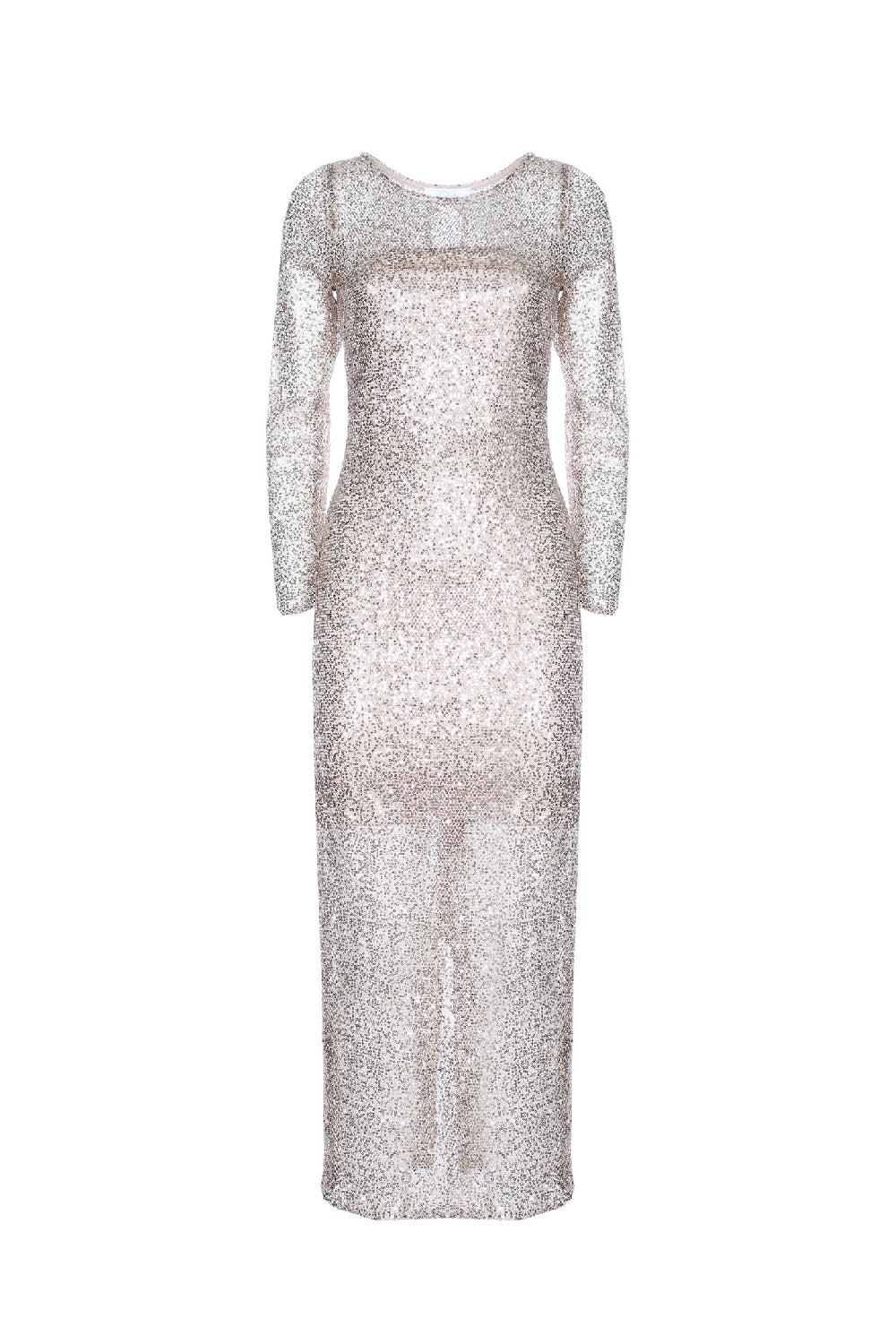 Soallure ABITO TUBINO RETE PAILLETTES Moda