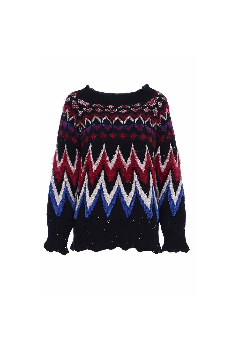 Soallure MAGLIA JACQUARD MULTICOLOR 2025