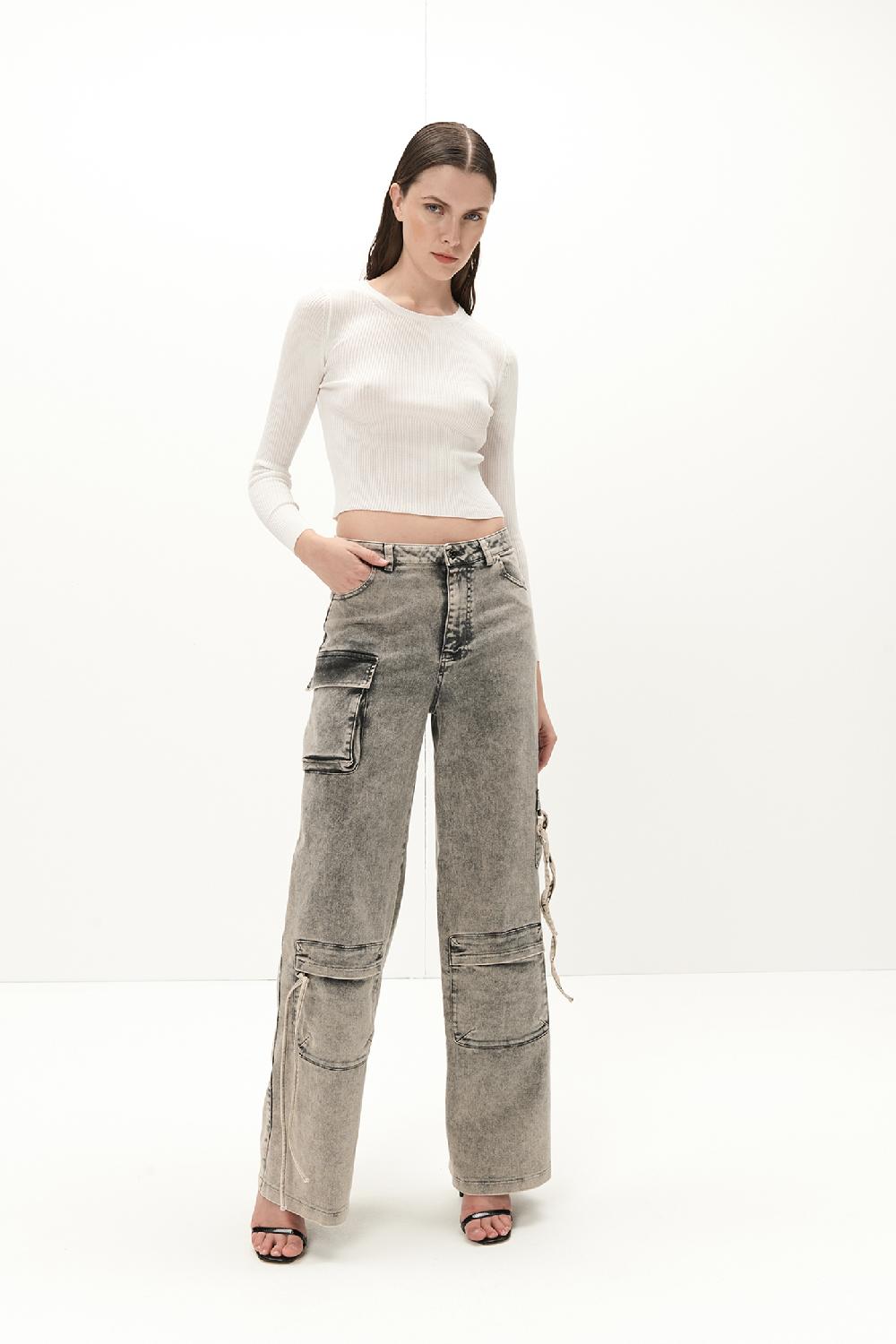 Soallure JEANS CARGO CON TASCHE Italy