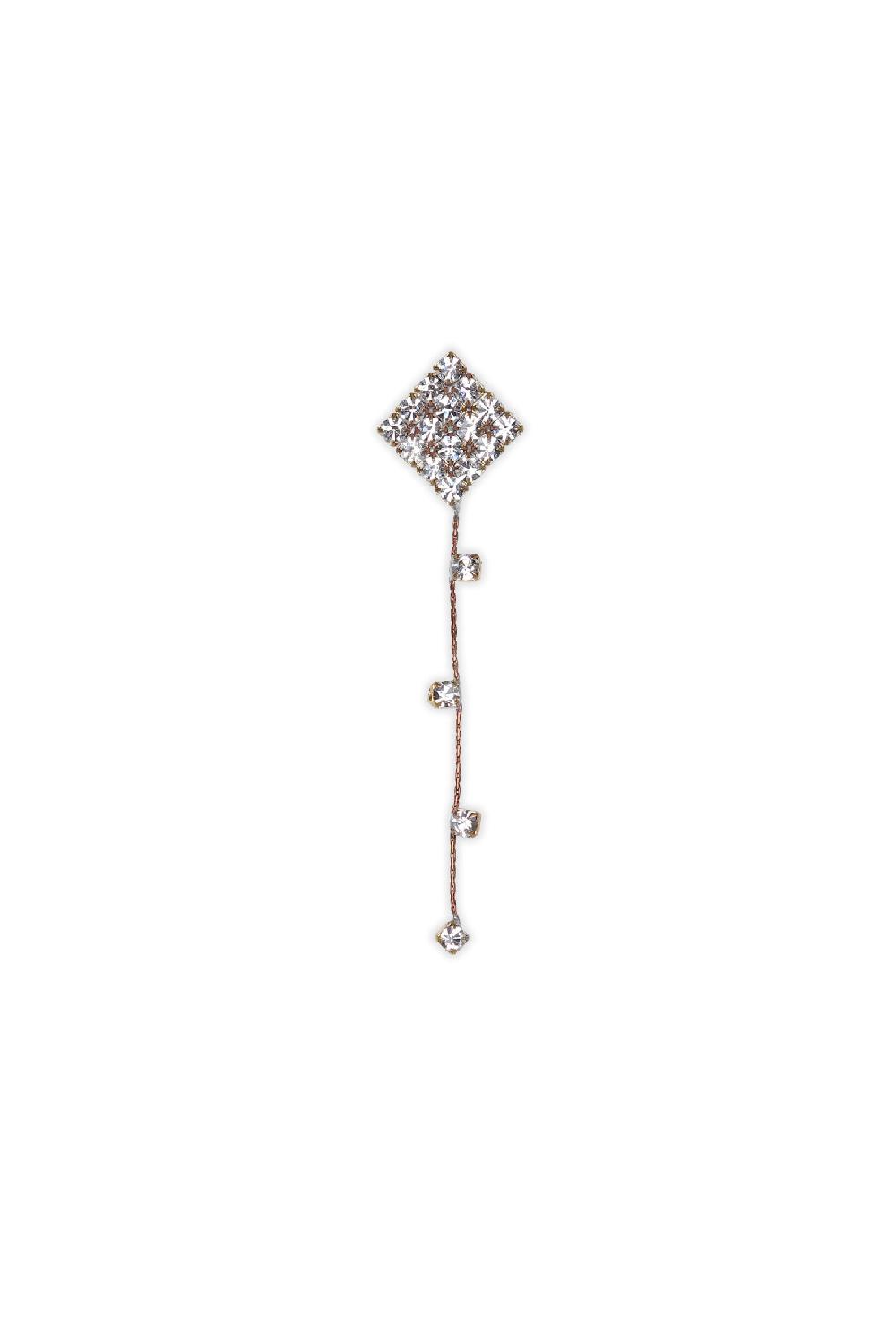 Soallure SPILLA METALLO A FORMA DI AQUILONE IN OTTONE E VETRO