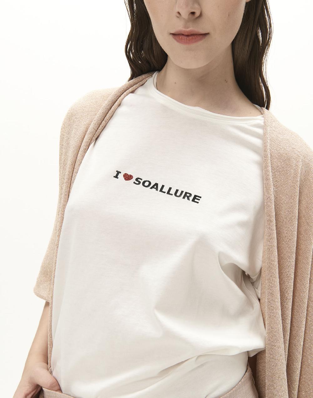 Soallure T-SHIRT BASIC I LOVE SOALLURE IN JERSEY Outlet