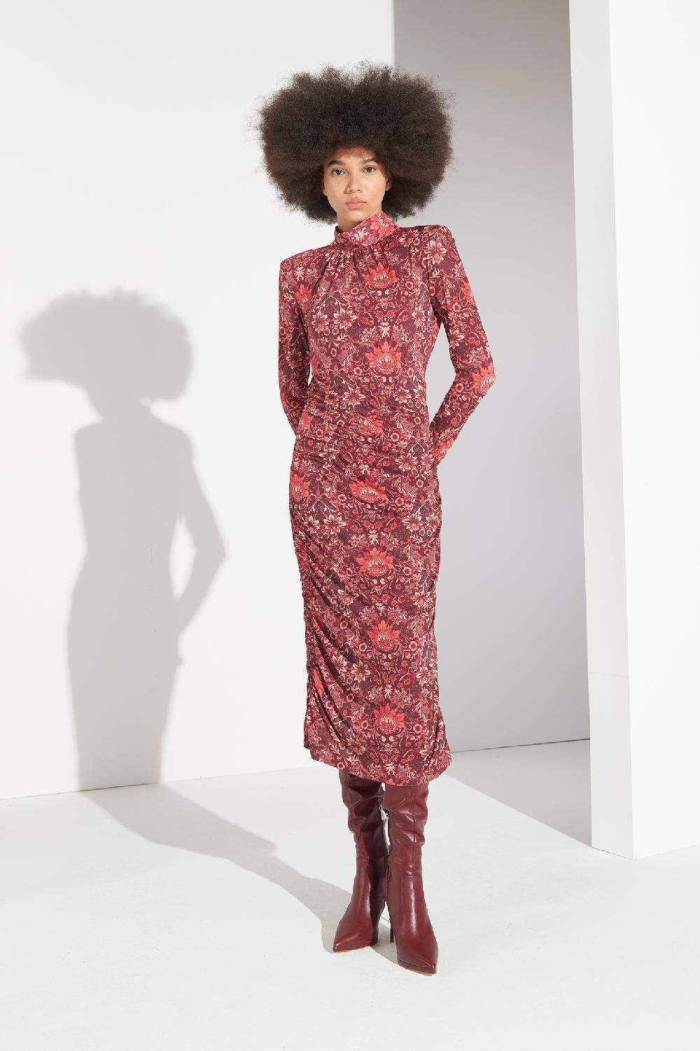 Soallure ABITO BI-STRETCH MIDI A FANTASIA Vendite Flash