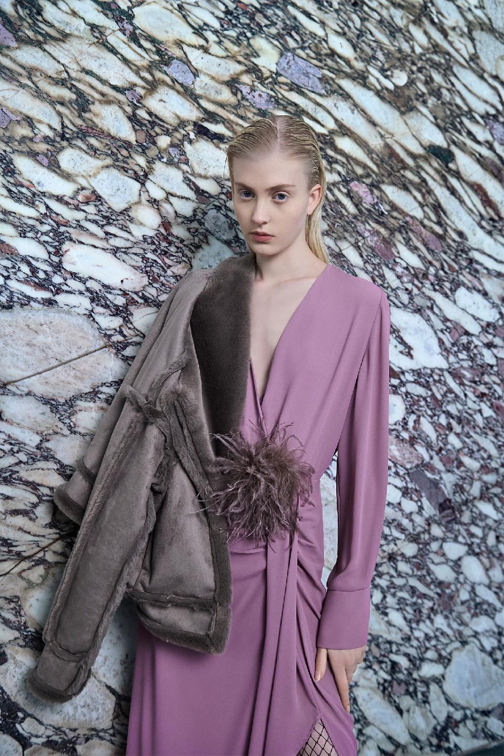 Soallure ABITO AD INCROCIO MIDI IN GEORGETTE Italia
