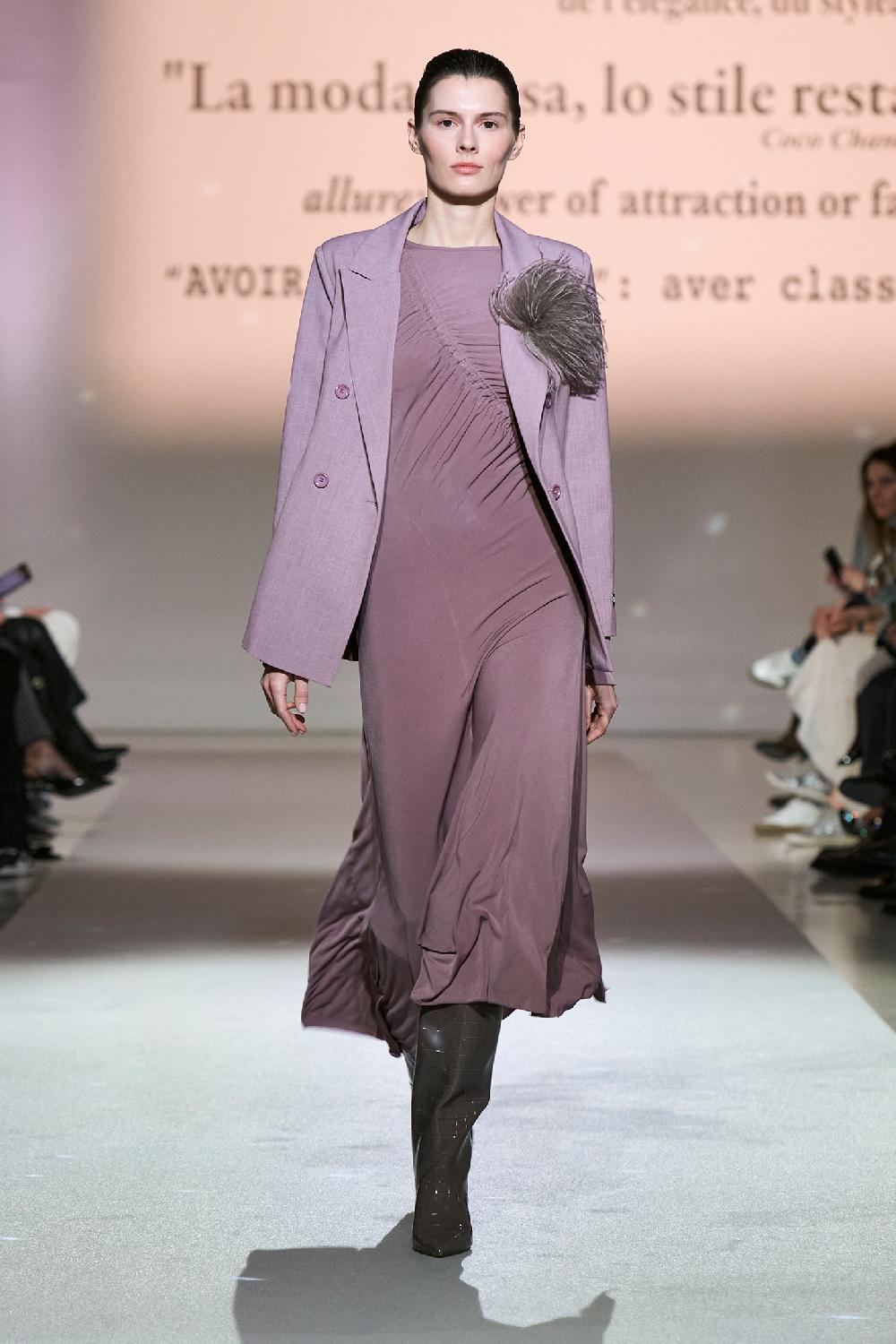 Soallure ABITO MIDI ASIMMETRICO IN JERSEY 2025