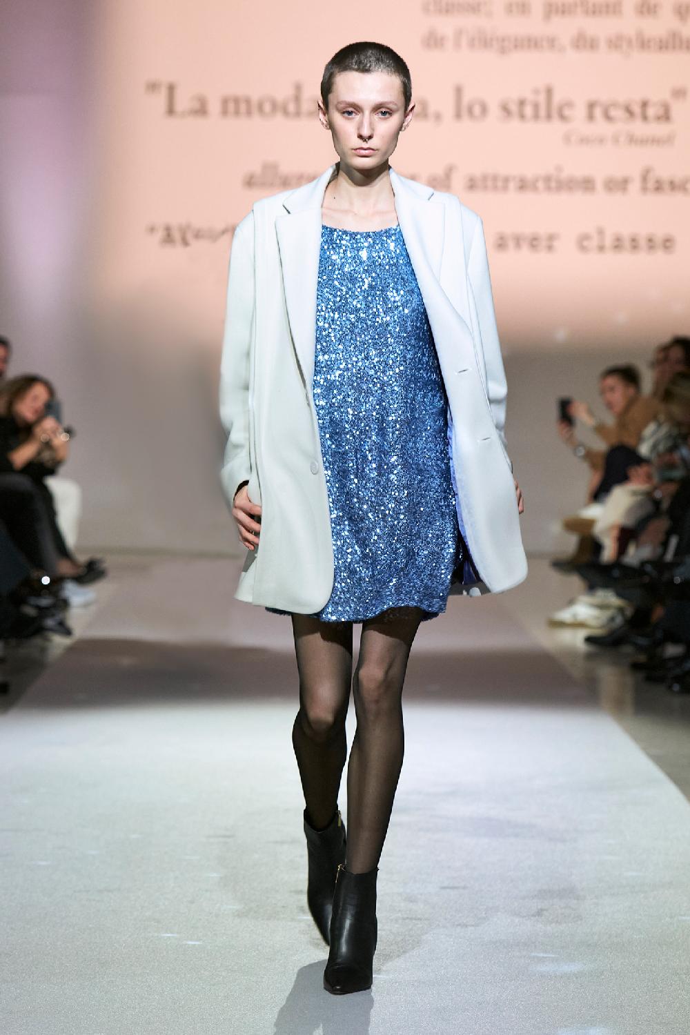 Soallure ABITO TUNICA CON SCOLLO A BARCHETTA PAILLETTES Acquista Ora