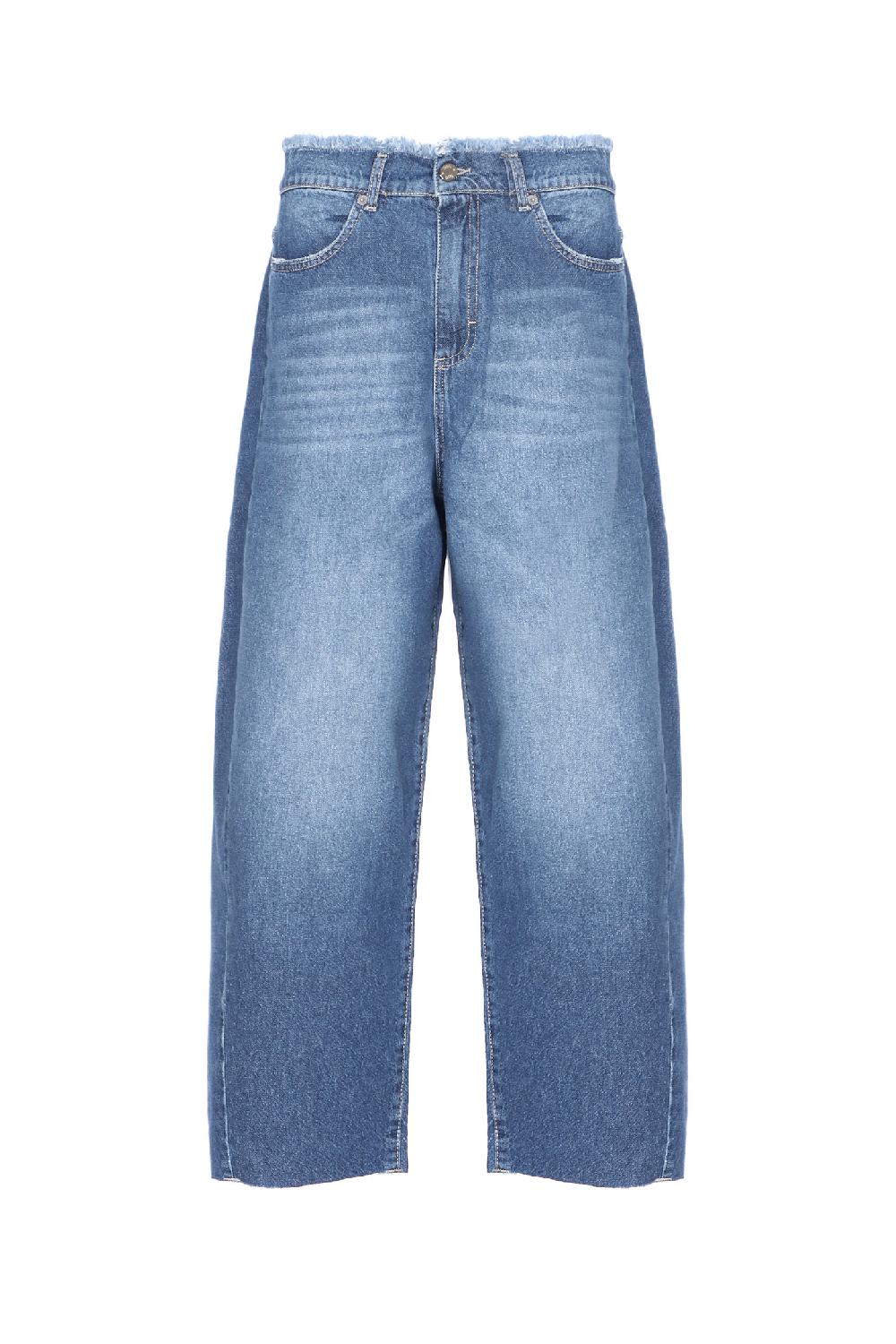 Soallure JEANS A CAROTA OVER FIT TAGLIO VIVO