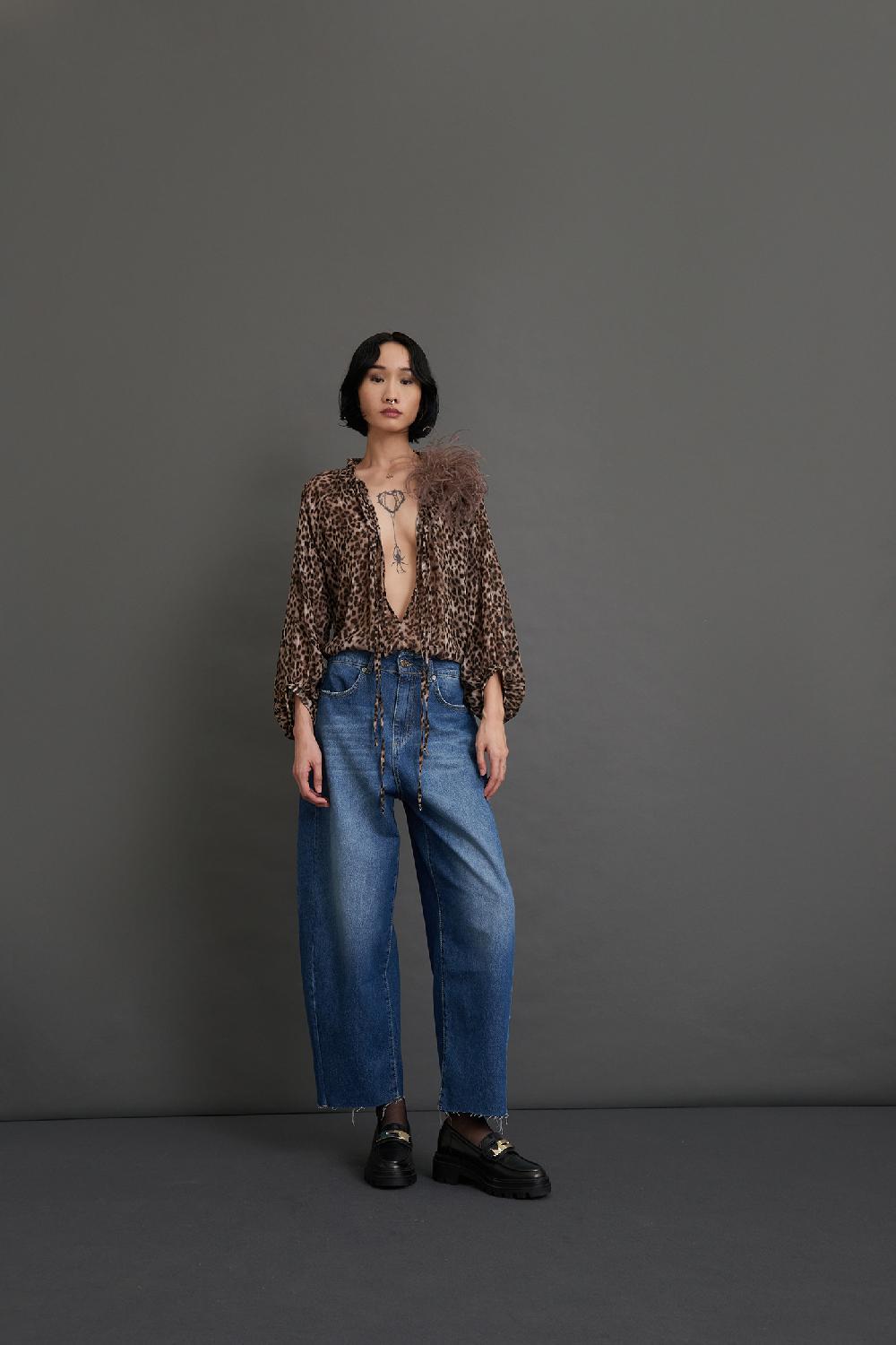 Soallure JEANS A CAROTA OVER FIT TAGLIO VIVO Consegna Veloce