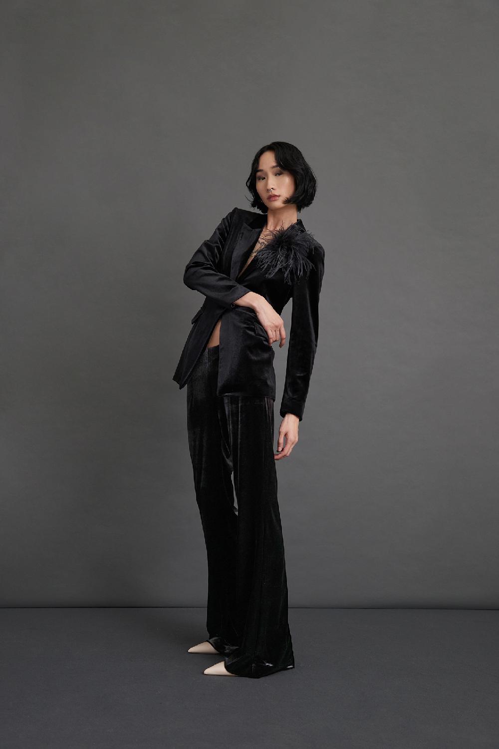 Soallure PANTALONE FLARE IN VELLUTO Sottocosto