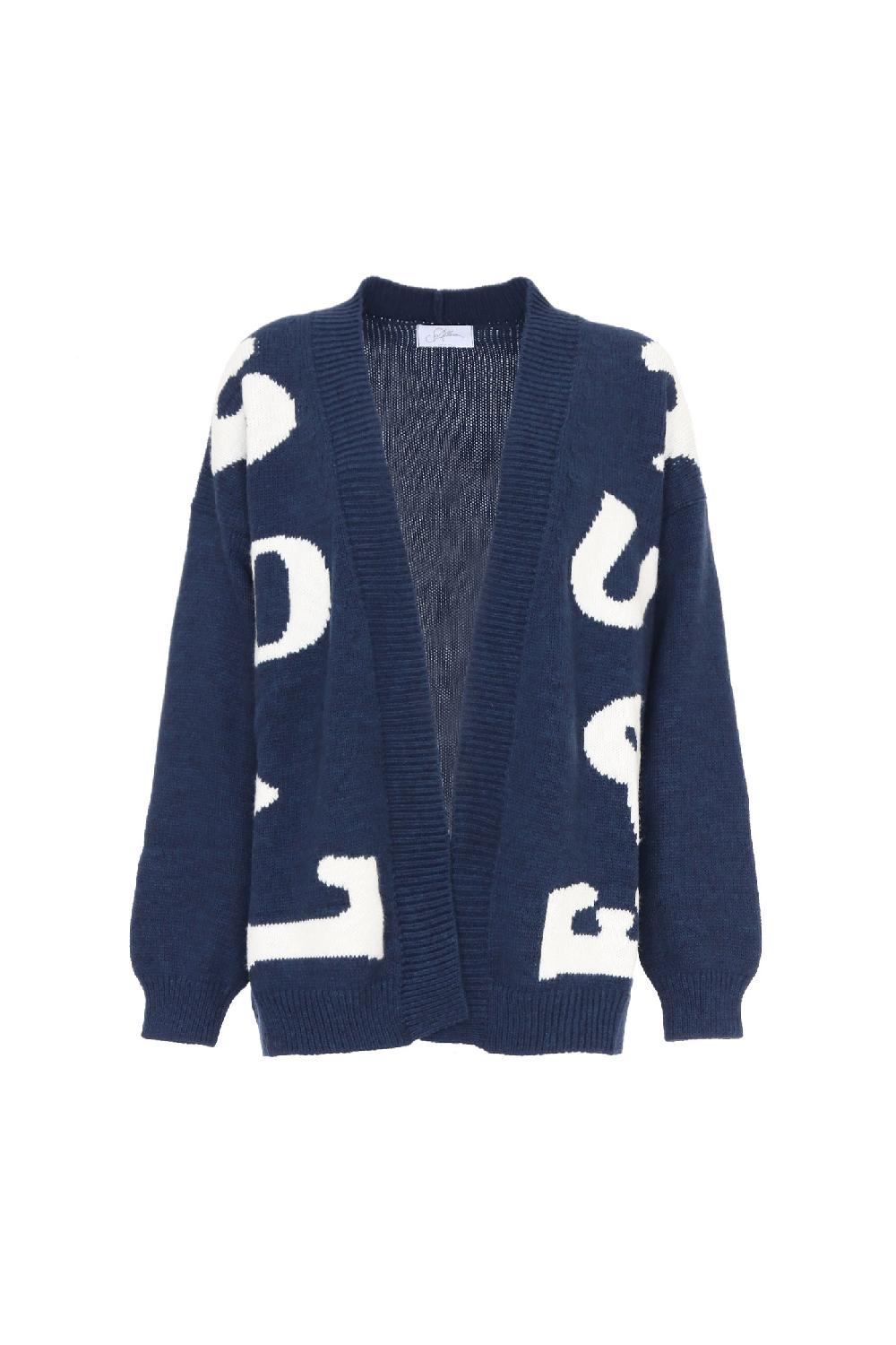 Soallure CARDIGAN LETTERING CORTO MISTO LANA Online