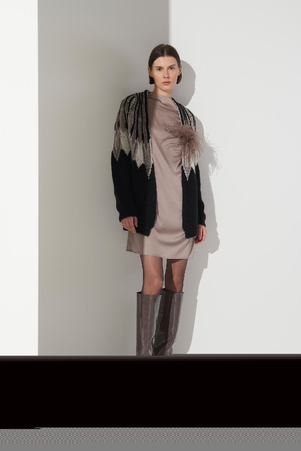 Soallure CARDIGAN JACQUARD Saldi Di Fabbrica
