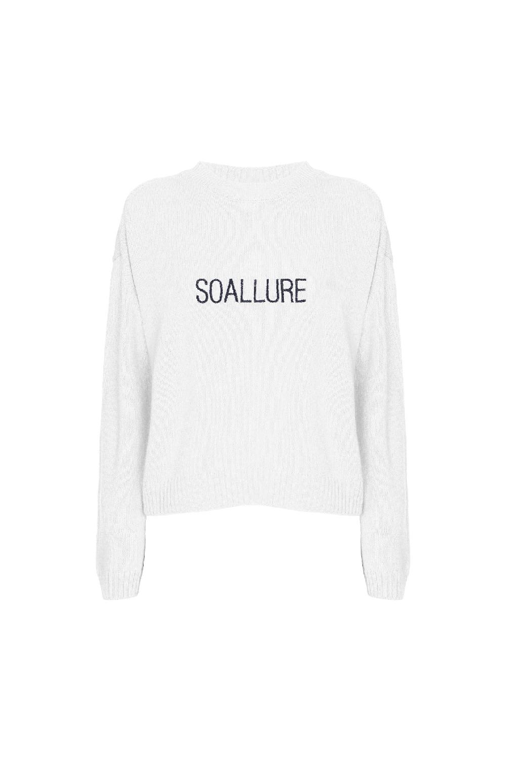 Soallure MAGLIA GIROCOLLO RICAMO SOALLURE Nuovo