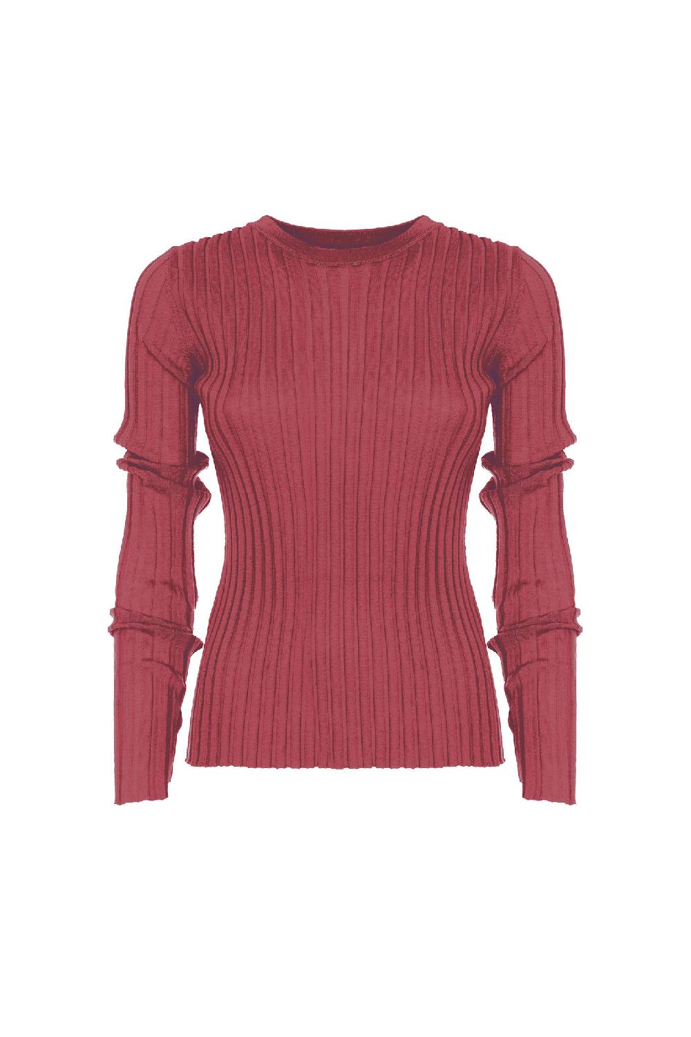 Soallure MAGLIA GIROCOLLO A COSTINE IN LANA Pezzi Unici