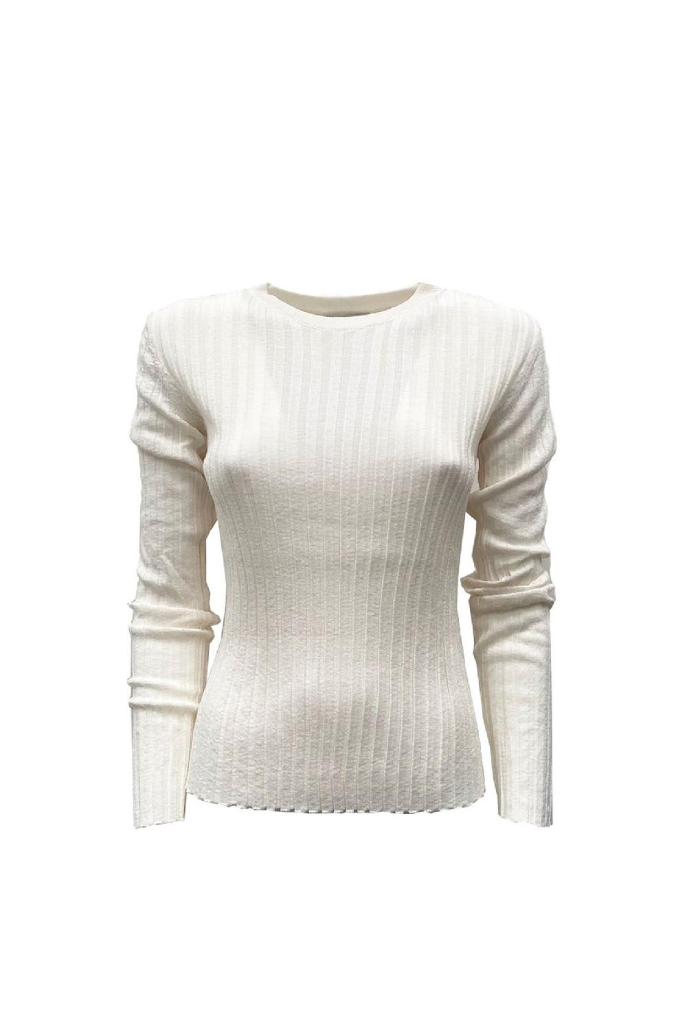 Soallure MAGLIA GIROCOLLO A COSTINE IN LANA Pezzi Unici